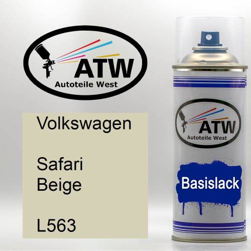 Volkswagen, Safari Beige, L563: 400ml Sprühdose, von ATW Autoteile West.